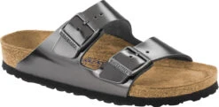 Birkenstock Arizona Soft Footbed -Best Shoe Store birkenstock arizona soft footbed metallic anthracite leather 100029 79746.1700929797