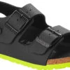 Birkenstock Children's Milano -Best Shoe Store birkenstock childrens milano desert soil black lime birko flor 1022129 24154.1648566604.600.600