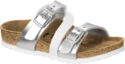 Birkenstock Children's Salina -Best Shoe Store birkenstock childrens salina silver white birko flor 1008123 63023.1585953964