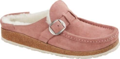 Birkenstock Women's Buckley Shearling -Best Shoe Store birkenstock womens buckley shearling pink clay natural suede 1023450 16044.1668104467