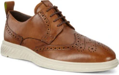 ECCO Men's ST.1 Hybrid Lite Wingtip Brogue -Best Shoe Store ecco mens st 1 hybrid lite wingtip brogue brown 83720401112 43696.1597881418