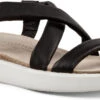 ECCO Women's Corksphere Flat Sandal -Best Shoe Store ecco womens corksphere flat sandal black 27188301001 17837.1621888888
