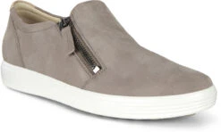 ECCO Women's Soft 7 Slip-on Side Zip Sneaker -Best Shoe Store ecco womens soft 7 slip on side zip sneaker warm grey 47017301375 43031.1603836550
