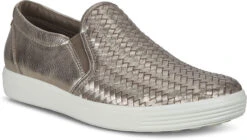 ECCO Women's Soft 7 Woven II Slip-On -Best Shoe Store ecco womens soft 7 woven 2 slip on stone metallic 47011351147 37769.1702004511