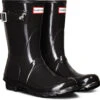 Hunter Women's Original Short Gloss Rain Boot -Best Shoe Store hunter women original short gloss rain boot black wfs1000rgl blk 29279.1536966688