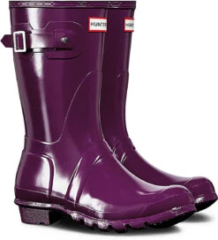 Hunter Women's Original Short Gloss Rain Boot -Best Shoe Store hunter womens original short gloss violet wfs1000rgl rvi 41499.1536966688