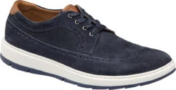 Johnston & Murphy Elliston Wingtip -Best Shoe Store johnston murphy mens elliston wingtip navy suede 25 3097 46036.1567721392