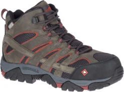 Merrell Men's Moab Vertex Mid Waterproof Comp Toe -Best Shoe Store merrell mens moab vertex mid waterproof comp toe work boot j11515 81289.1605230455