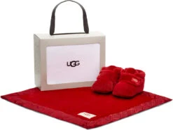 UGG Infants Bixbee And Lovey Blanket -Best Shoe Store ugg childrens infants bixbee lovey blanket samba red 1094823i sbr 88498.1661585966