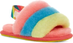 UGG Toddlers Fluff Yeah Slide -Best Shoe Store ugg childrens toddlers fluff yeah slide peach bliss multi 1124931t pbmt 34575.1651776272