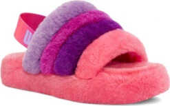 UGG Kids Fluff Yeah Slide -Best Shoe Store ugg kids fluff yeah slide pink purple rainbow 1120075k pprb 10829.1647038453