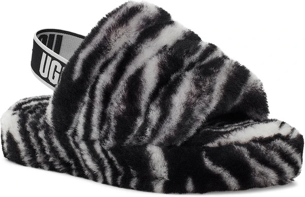 UGG Kids Fluff Yeah Slide Zebra