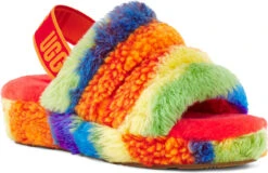 UGG Women's Fluff Yeah Slide Cali Collage 8 UGG Women's Fluff Yeah Slide Cali Collage -Best Shoe Store ugg womens fluff yeah slide cali collage rainbow stripes 1120002 rstr 40335.1622215281
